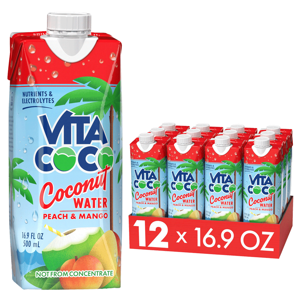 Wholesale: Vita Coco, Peach & Mango 16.9oz